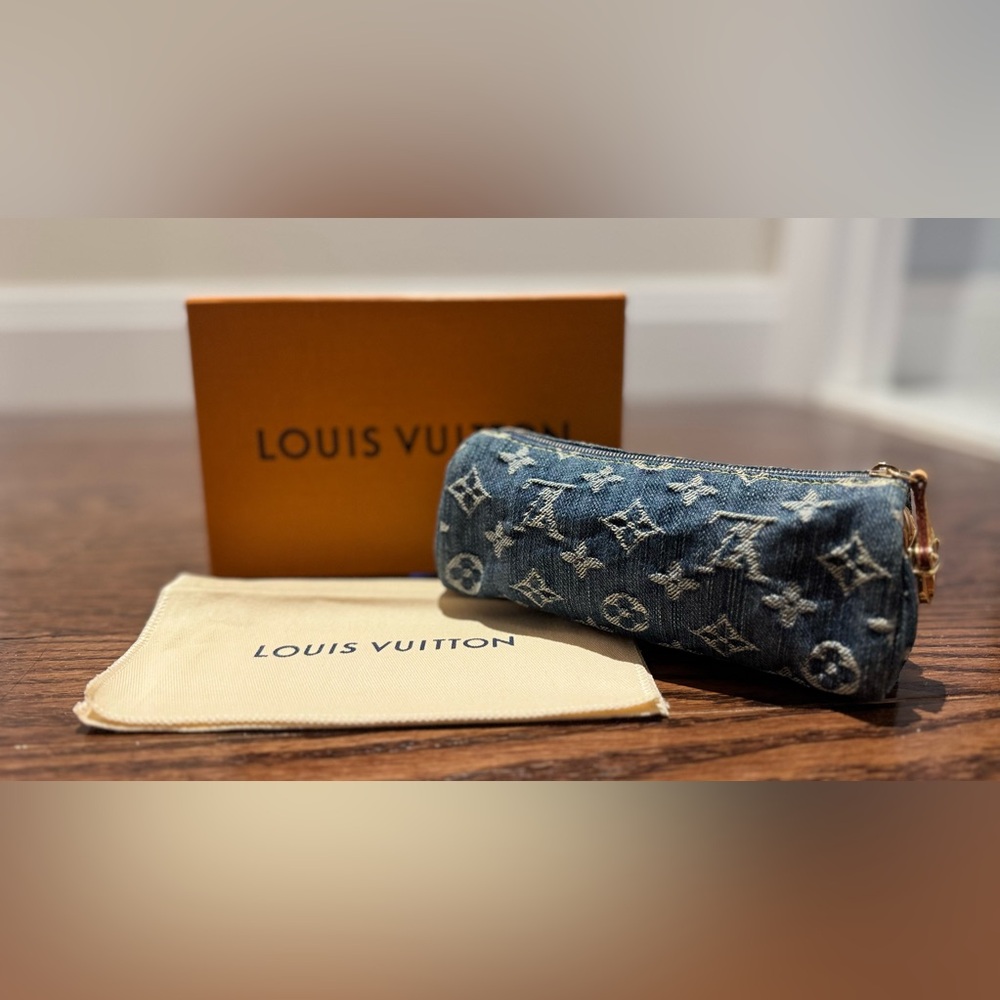 SOLD: Authentic Vintage 2006 Louis Vuitton Denim Monogram Pouch